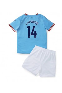 Manchester City Aymeric Laporte #14 Babyklær Hjemme Fotballdrakt til barn 2022-23 Korte ermer (+ Korte bukser)